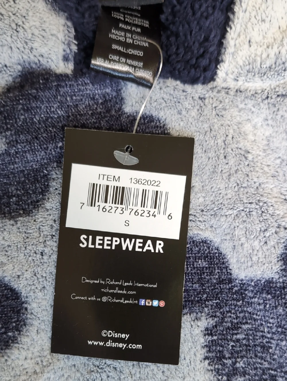 Disney Navy and Light Blue Mickey Fleece Sleepwear - Picture 3 of 4